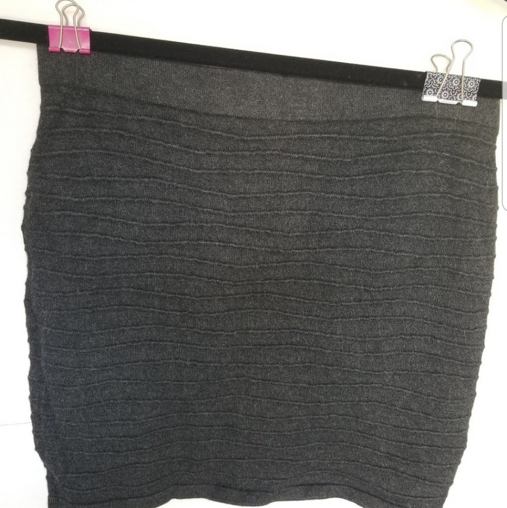 Fora mini skirt gray rayon skirt size small